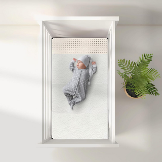Crib mattress topper - crib topper - crib topper pad - organic crib mattress topper - crib mattress protector - organic crib mattress protector - best crib mattress protector - best crib mattress topper - soft crib mattress topper - organic latex crib topper - GOTS Certified - GOLS Certified - organic cotton - 2” inch - 3” inch - thick crib mattress topper - waterproof crib mattress topper
