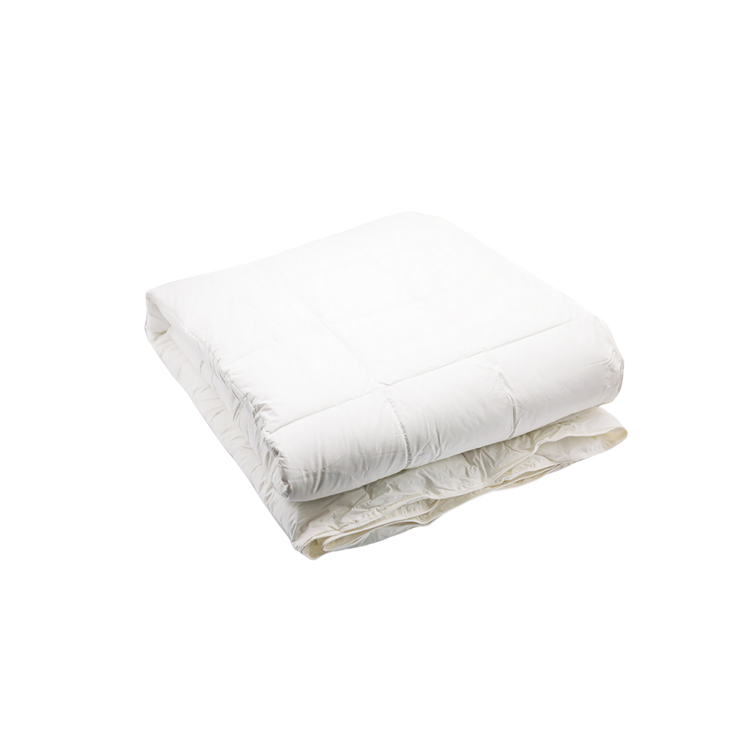 White Down Alternative Bed Comforter with Organic Cotton Covering - Organic Textiles
