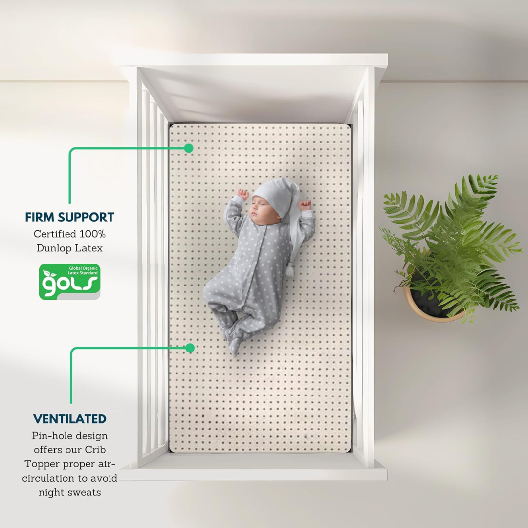 Natural crib mattress topper
Organic latex crib topper
Baby mattress latex pad
Hypoallergenic crib topper
Latex infant mattress pad
Breathable crib mattress topper
Non-toxic baby mattress topper
Eco-friendly crib topper
Soft latex baby pad
Premium crib mattress pad
Safe crib mattress overlay
Organic baby bed topper