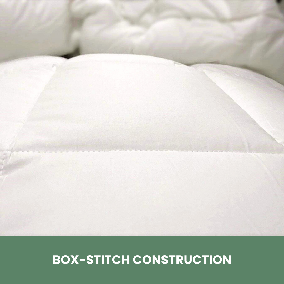 White Down Alternative Bed Comforter with Organic Cotton Covering - Organic Textiles