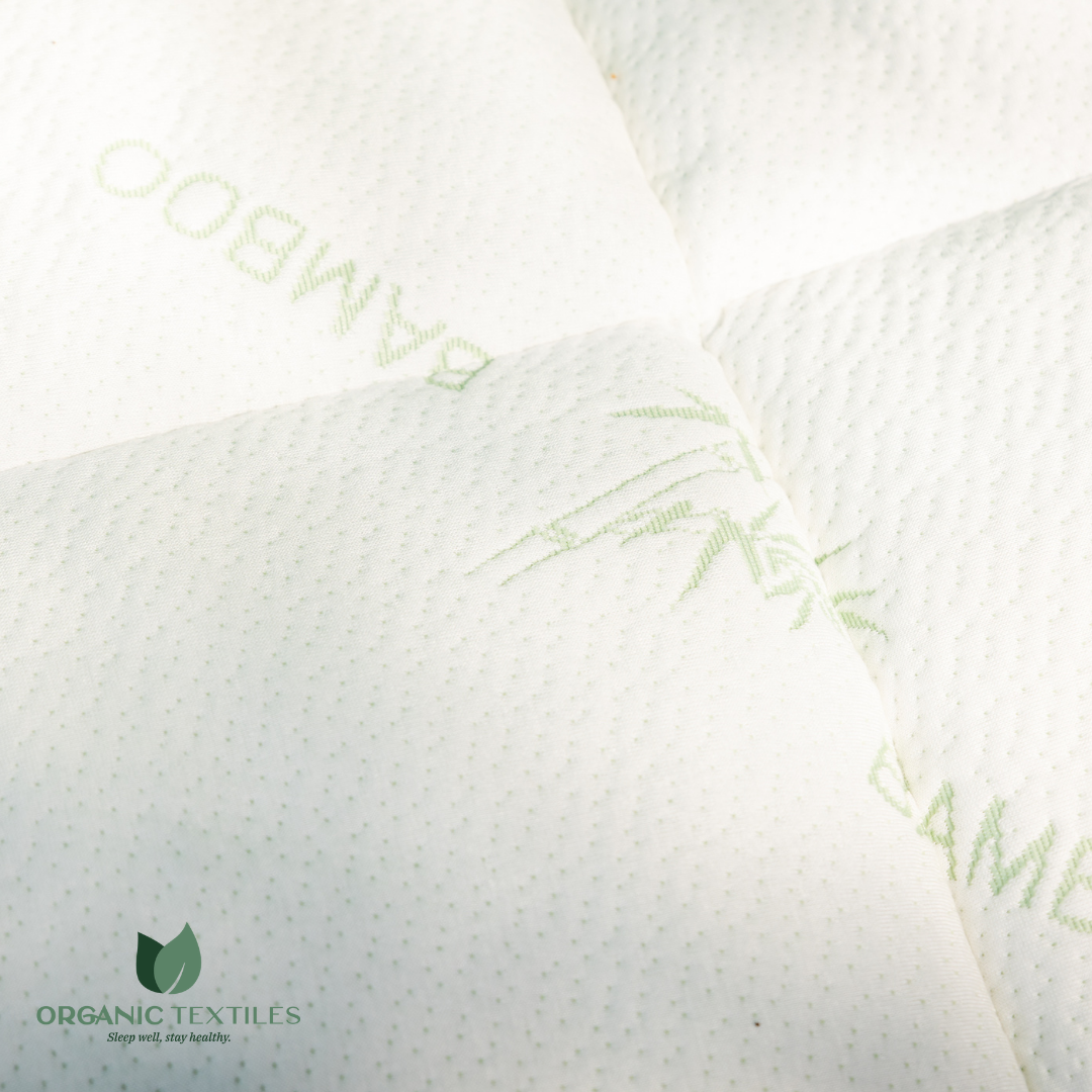 Natural Bamboo Mattress Pad with 17” Fitted Bed Skirt Deep Pocket - Organic Textiles