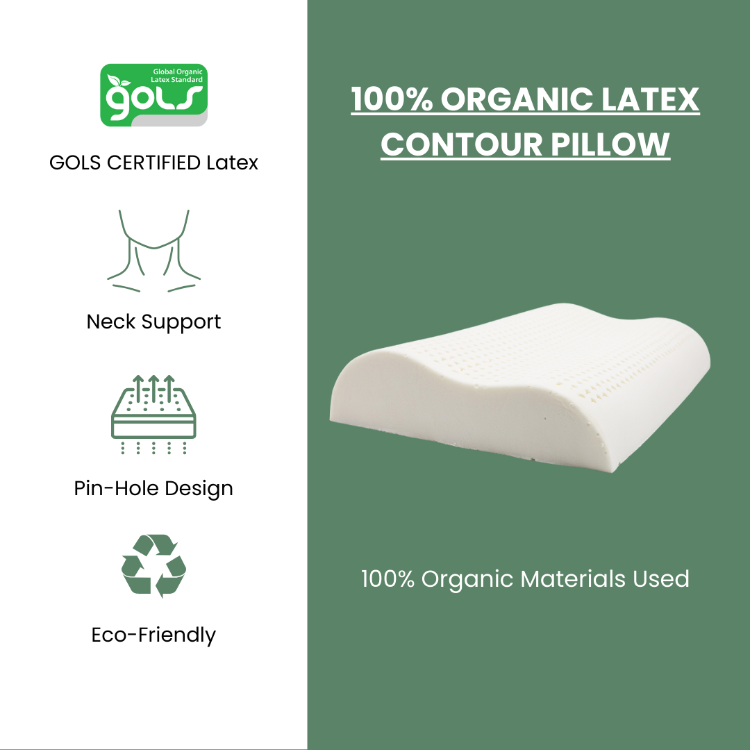 contour latex pillow cervical standard size neck support pin hole design best neck pillow
