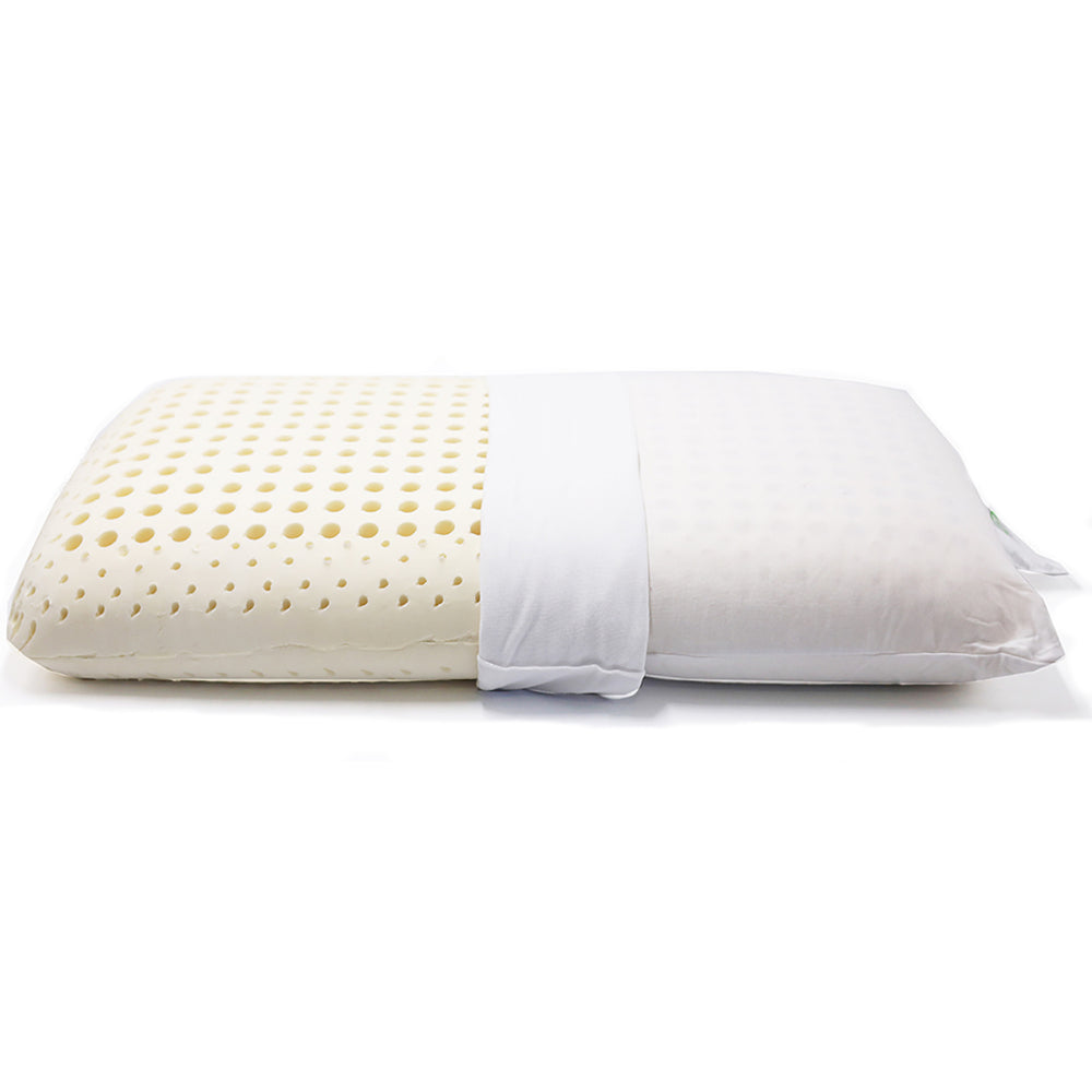 100% Organic Latex Pillow with Premium Organic Cotton Cover, GOTS Certified, GOLS Certified, Best Latex pillow for sleeping, Back and neck pain relief, standard queen king sizes, dunlop firm, medium, bed pillow