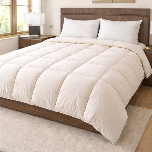 All Natural Australian wool comforter with corner loops for duvet covers from organic textiles
