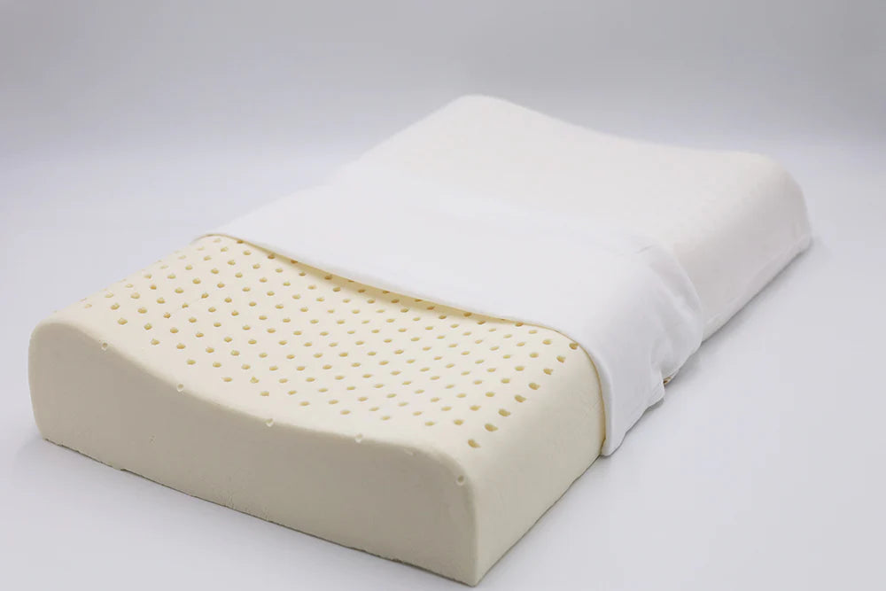 Organic Contour Pillow for Neck Pain Relief - Best pillow for neck pain - GOTS Certified - GOLS Certified
