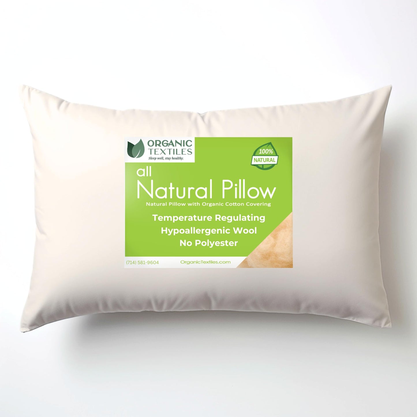 100% Organic Children Pillow (Child Size) - Organic Textiles
