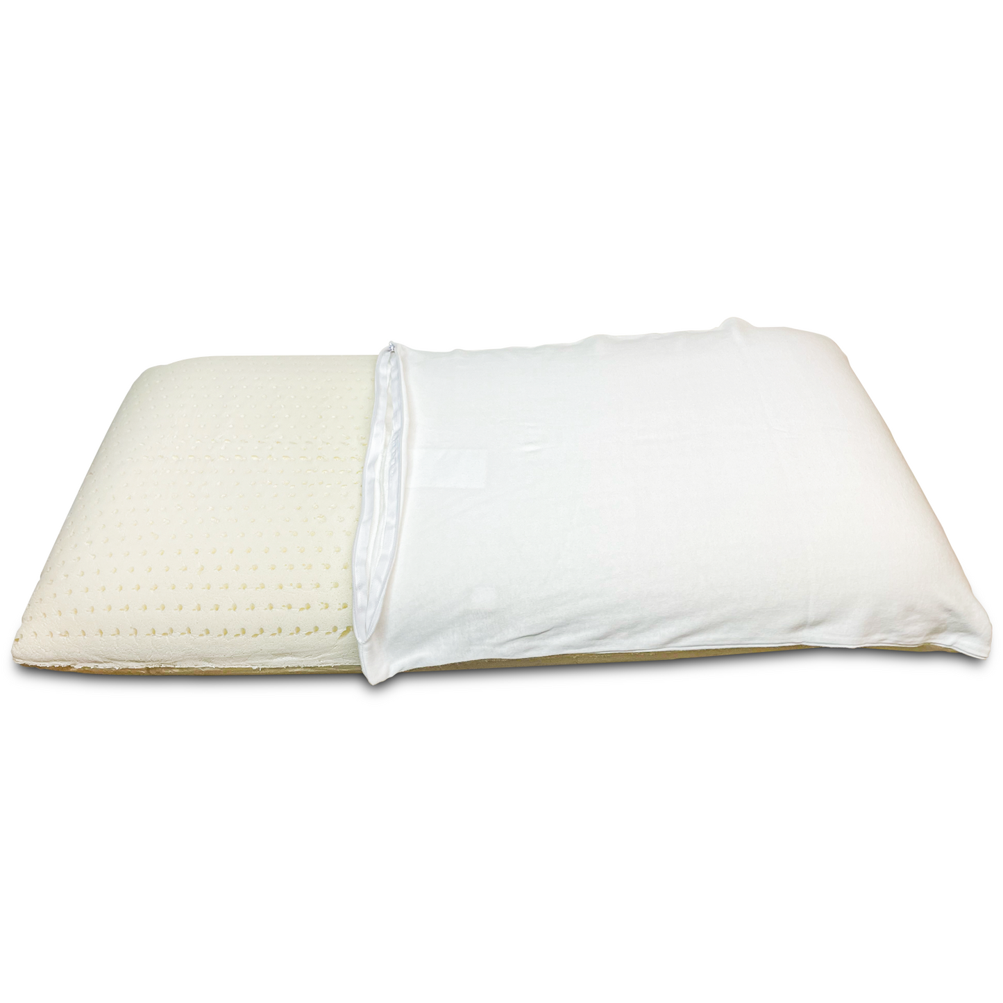 DS 100% Natural Talalay Pillow with Zippered Organic Cotton Cover - Organic Textiles