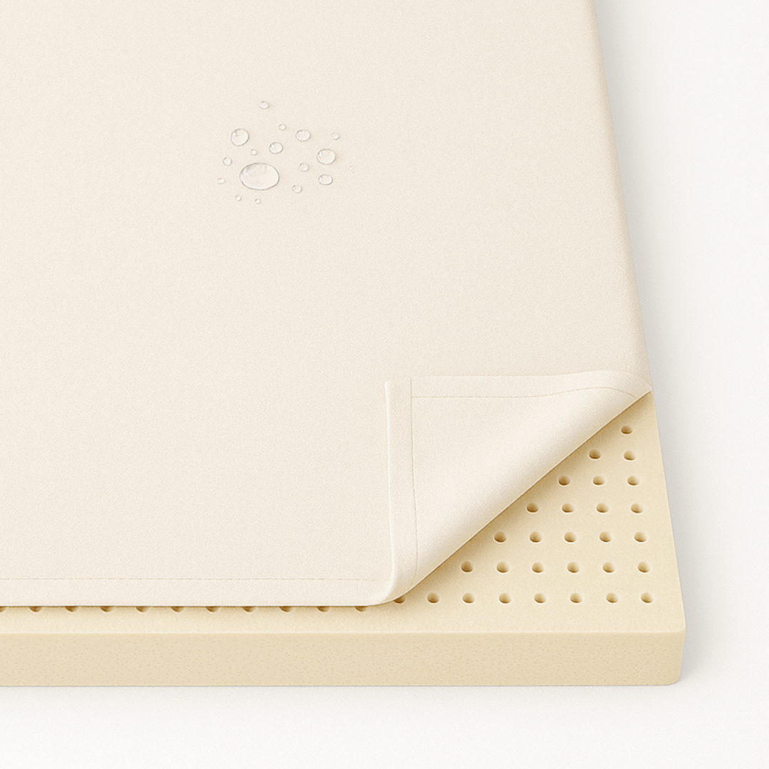 Flat-style organic cotton crib mattress protector pad – GOTS Certified, water-resistant