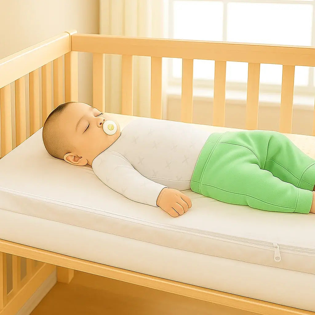 Water-Resistant & Breathable Organic Cover, Crib Mattress for Babies and Toddlers - GOTS & GOLS Certified - 2" & 3" Options - Organic Textiles