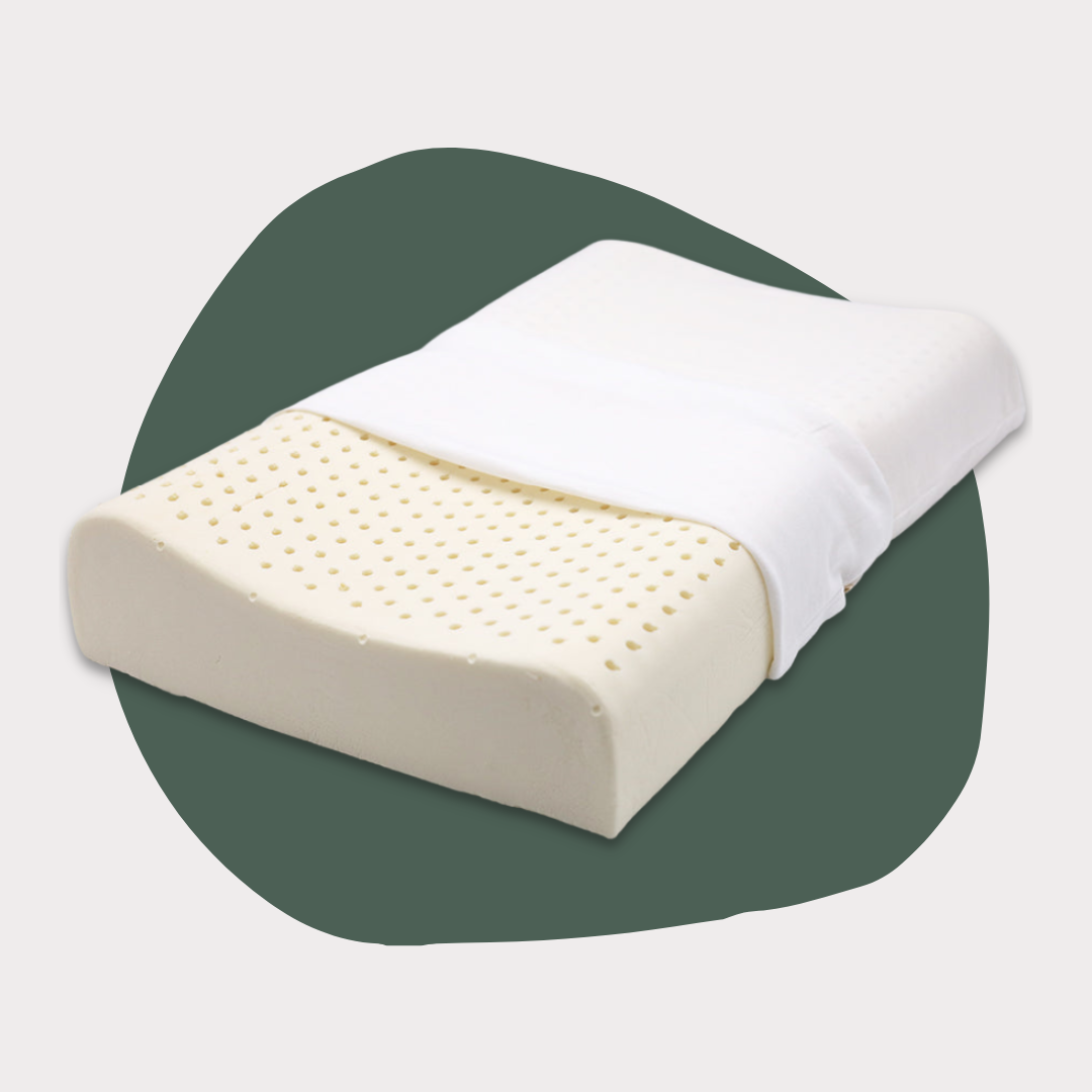 100% Organic Latex Contour Pillow for Neck Pain - GOTS & GOLS