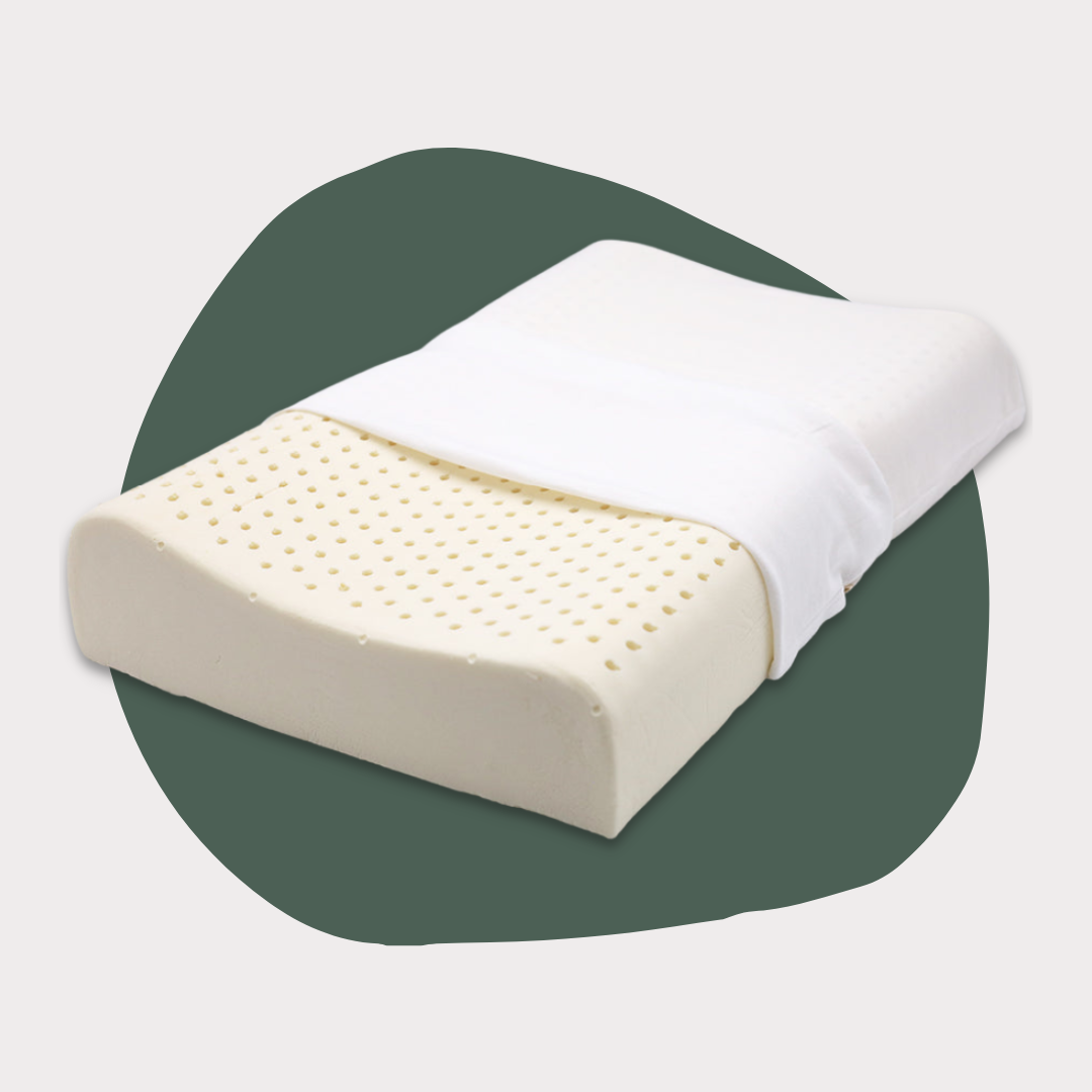 100% Organic Latex Contour Pillow for Neck Pain [GOTS & GOLS Certified]