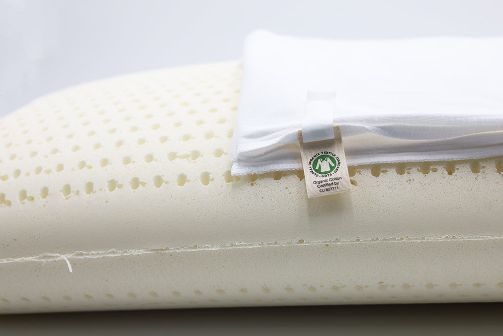 Non toxic natural latex foam pillow talalay with organic cotton
