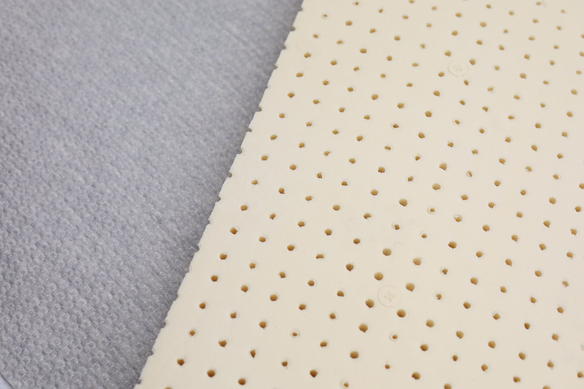 Organic Latex Mattress Toppers 2 inch with GOTS Certified Heather Grey Cover - Organic Textiles - GOLS Certified - Dunlop - Back Pain Relief