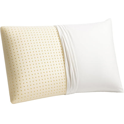 100% Natural Talalay Latex Bed Pillow with GOTS Certified Cotton Cover