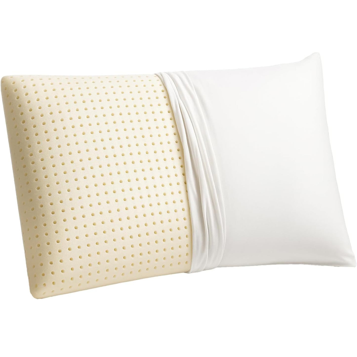 100% Natural Talalay Latex Bed Pillow with GOTS Certified Cotton Cover