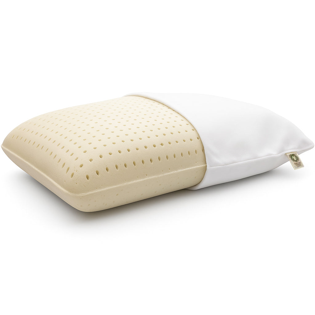 100% Natural Talalay Latex Bed Pillow with GOTS Certified Cotton Cover