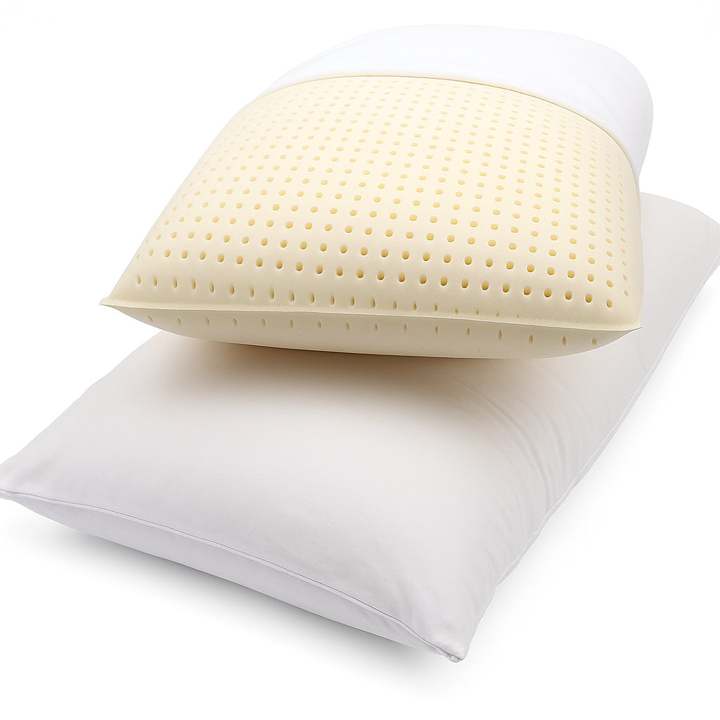 100% Natural Talalay Latex Bed Pillow with GOTS Certified Cotton Cover