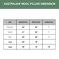 Australian Wool Filled Bed Pillow with GOTS Certified Cotton Cover for Side, Back or Stomach Sleeper - Organic Textiles