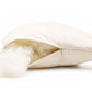 Australian Wool Filled Bed Pillow with GOTS Certified Cotton Cover for Side, Back or Stomach Sleeper - Organic Textiles