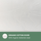 White Real Down Bed Comforter with Organic Cotton Covering - Organic Textiles