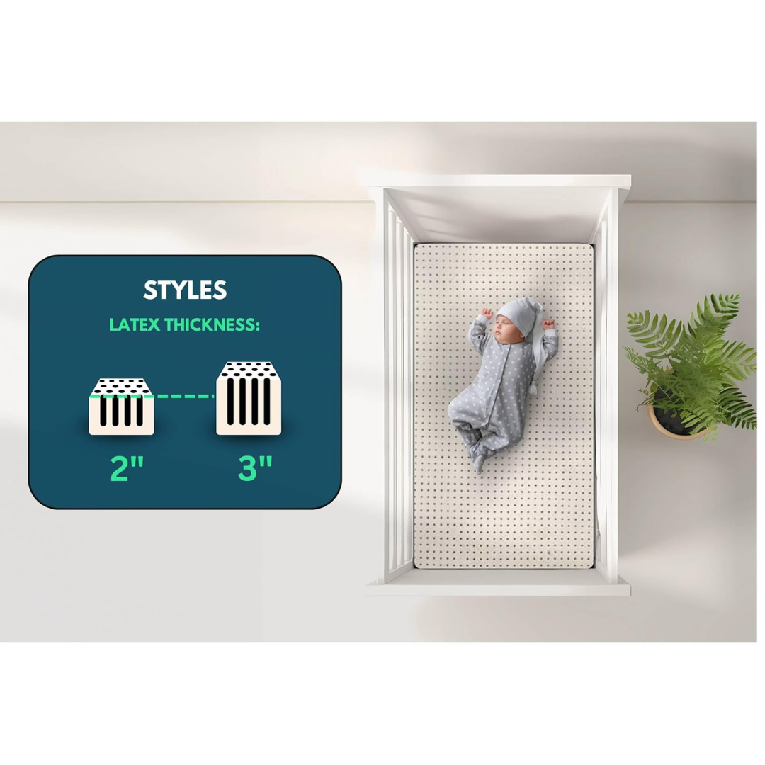 Latex crib mattress topper 2025