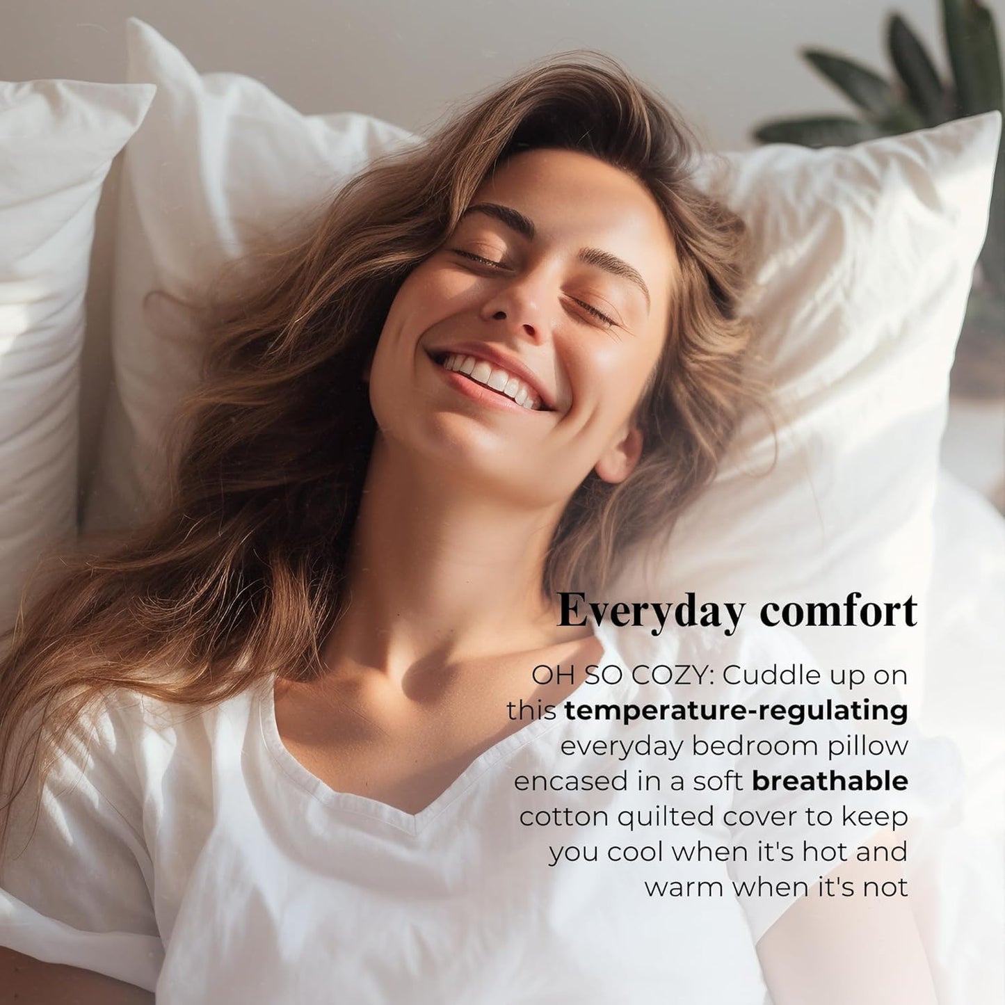 100% Organic Cotton Filled Bed Pillow with Organic Cotton Cover - [GOTS CERTIFIED] - Organic Textiles