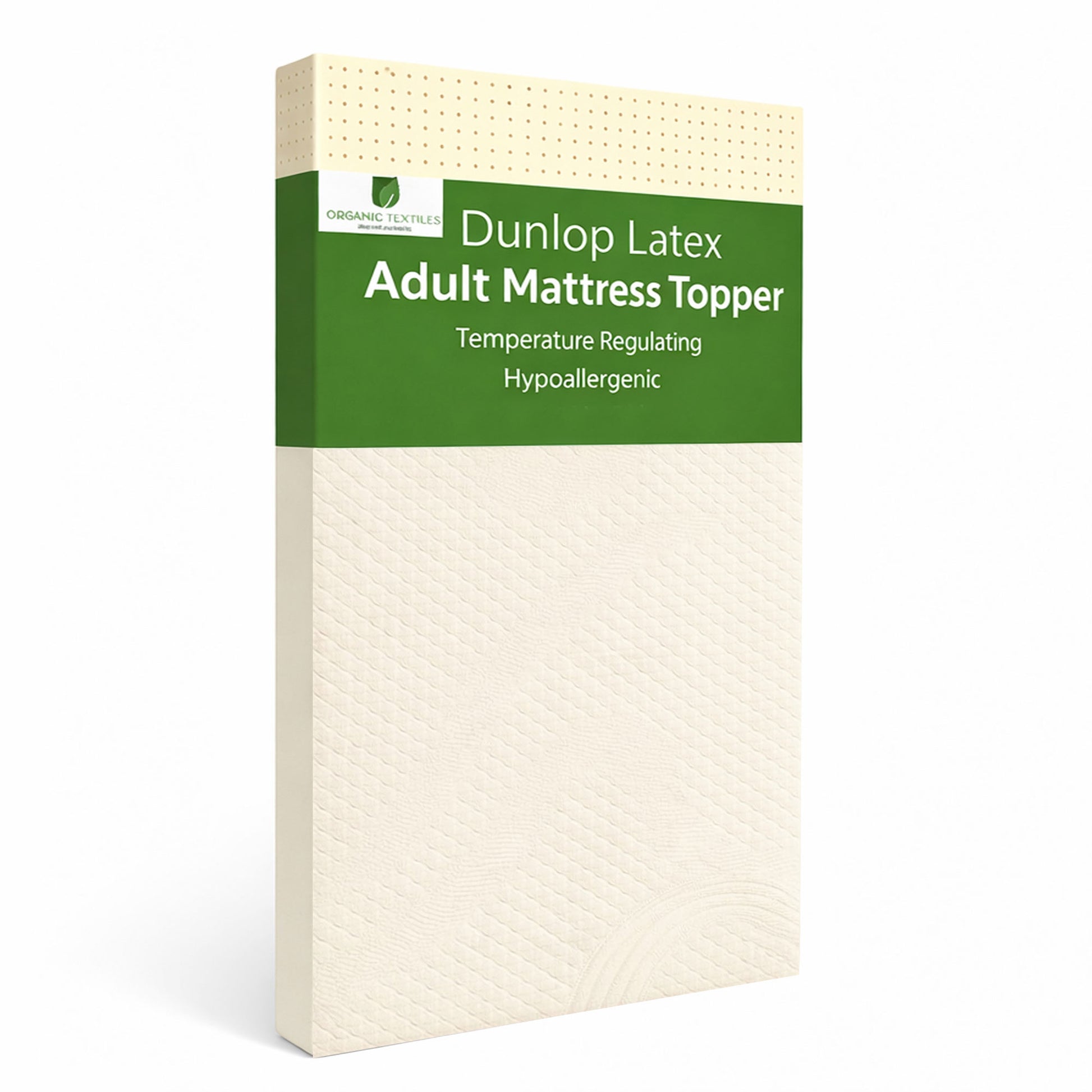 Organic Latex Adult Mattress Topper with Removable Cover - GOLS Certified - Organic Textiles