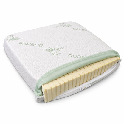 100% Organic Latex Seat Cushion Chair Pad with Cover - [GOLS CERTIFIED] - Organic Textiles