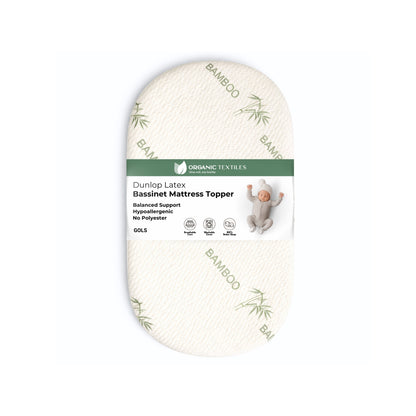 Organic Latex Baby Crib Mattress Topper with Premium GOTS Certified Cover - Organic Textiles