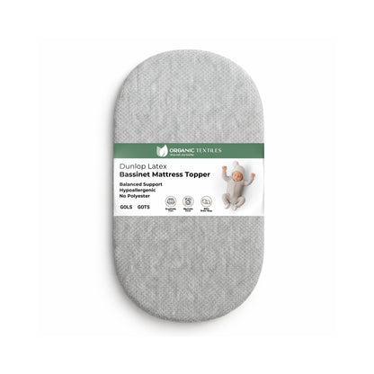 Organic Latex Baby Crib Mattress Topper with Premium GOTS Certified Cover - Organic Textiles