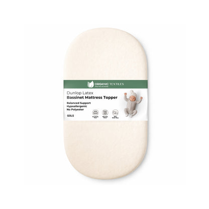 Organic Latex Baby Crib Mattress Topper with Premium GOTS Certified Cover - Organic Textiles