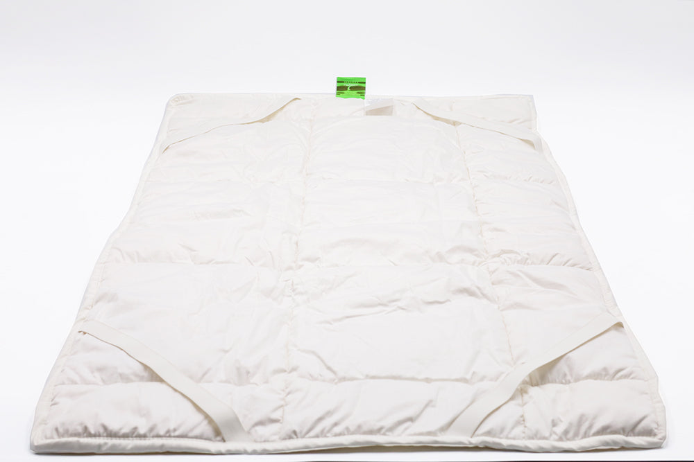 Crib Mattress Pad. Greenbuds Organic Cotton/Wool Quilted Crib Mattress  Topper, Mattress Protector with Elastic Straps 