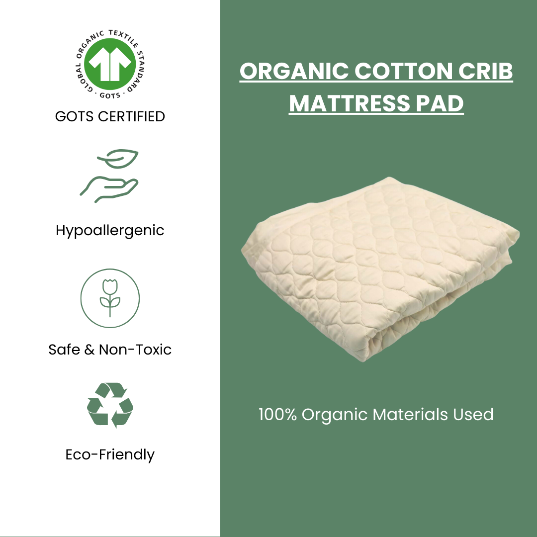 Cotton crib mattress pad on sale