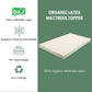 Organic Latex Adult Mattress Topper with Removable Cover - GOLS Certified - Organic Textiles