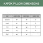 100% Natural Kapok Bed Pillow with GOTS Certified Cotton Cover for Stomach, Side or Back Sleeper - Organic Textiles
