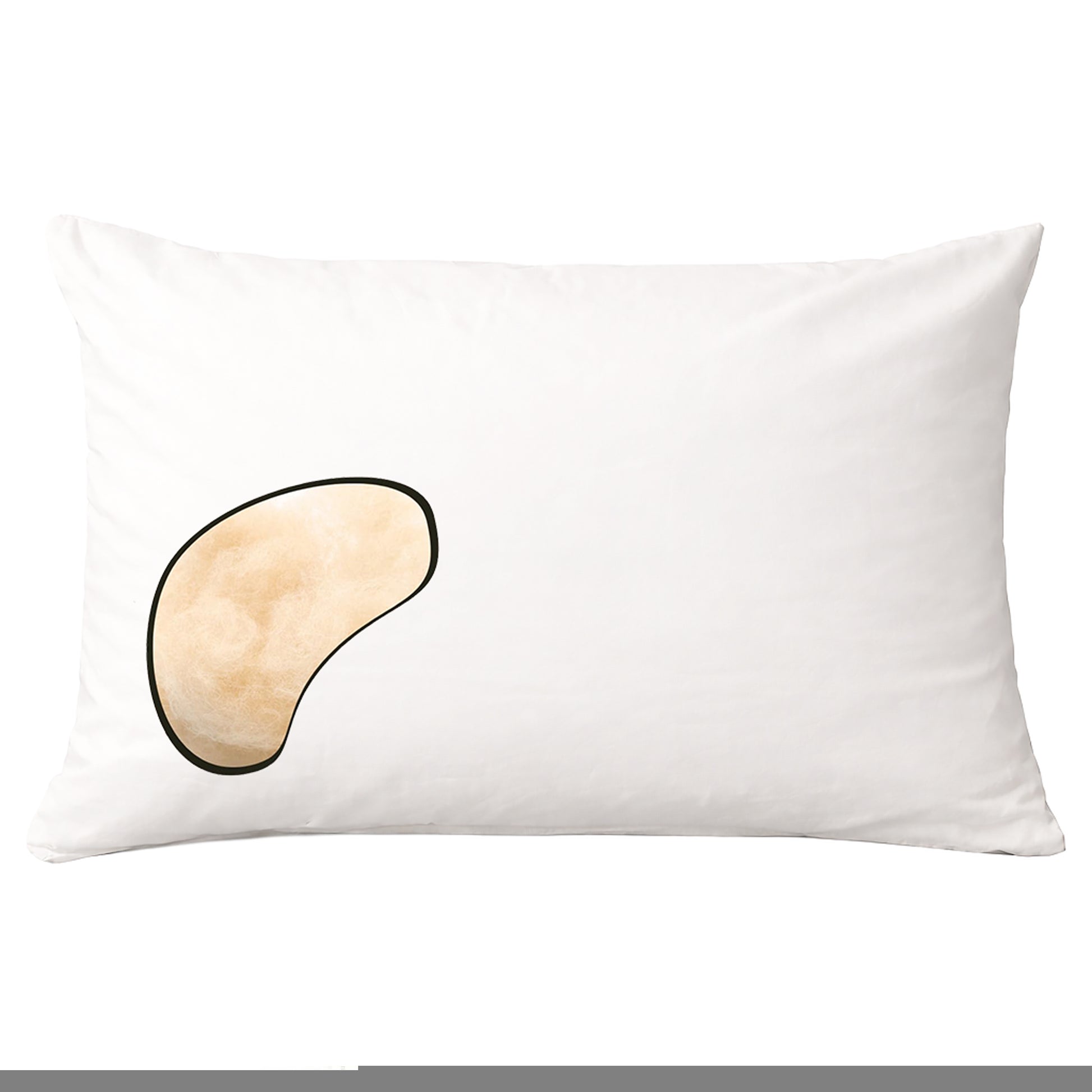 Australian Wool Filled Bed Pillow with GOTS Certified Cotton Cover for Side, Back or Stomach Sleeper - Organic Textiles