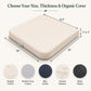 100% Organic Latex Seat Cushion Chair Pad with Cover - [GOLS CERTIFIED] - Organic Textiles