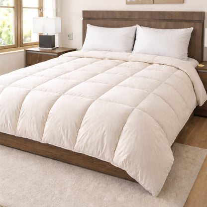 All Natural Australian wool comforter with corner loops for duvet covers from organic textiles 