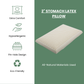 2" Stomach Latex Pillow - Organic Textiles