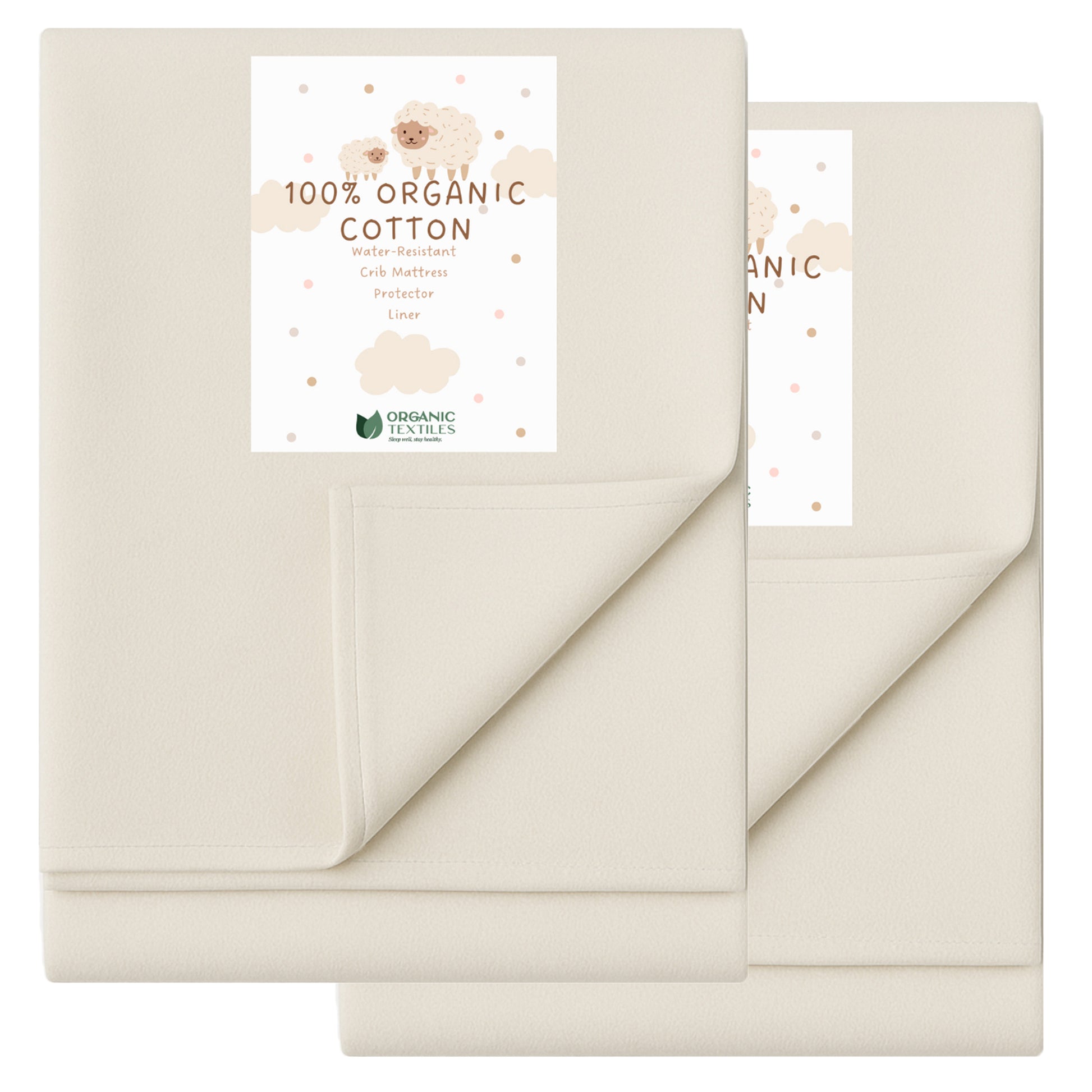 Organic Cotton Water-Resistant Baby Mattress Liner Sheet Pad Protector - 100% Organic, GOTS Certified - Organic Textiles