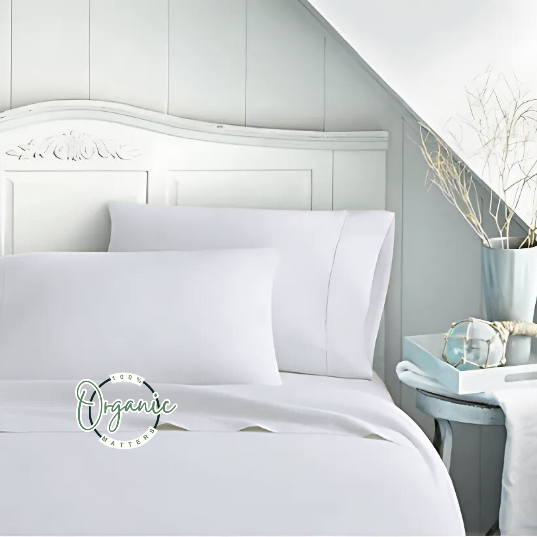 350 Thread Count Luxury Sateen Organic Cotton Bed Sheet Set [GOTS CERTIFIED]