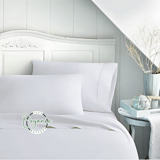 350 Thread Count Luxury Sateen Organic Cotton Bed Sheet Set [GOTS CERTIFIED]