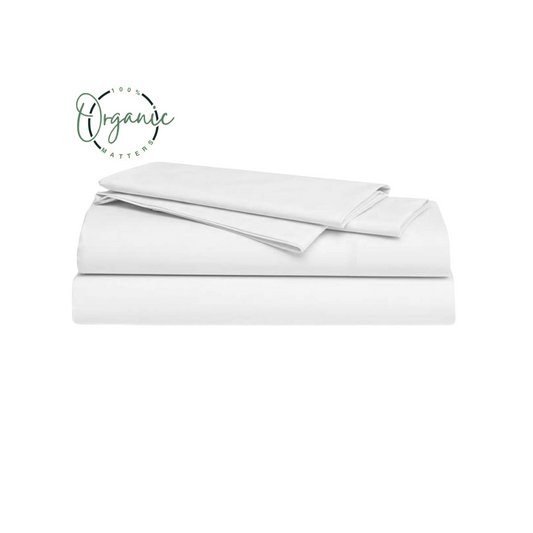 350 Thread Count Luxury Sateen Organic Cotton Bed Sheet Set [GOTS CERTIFIED]