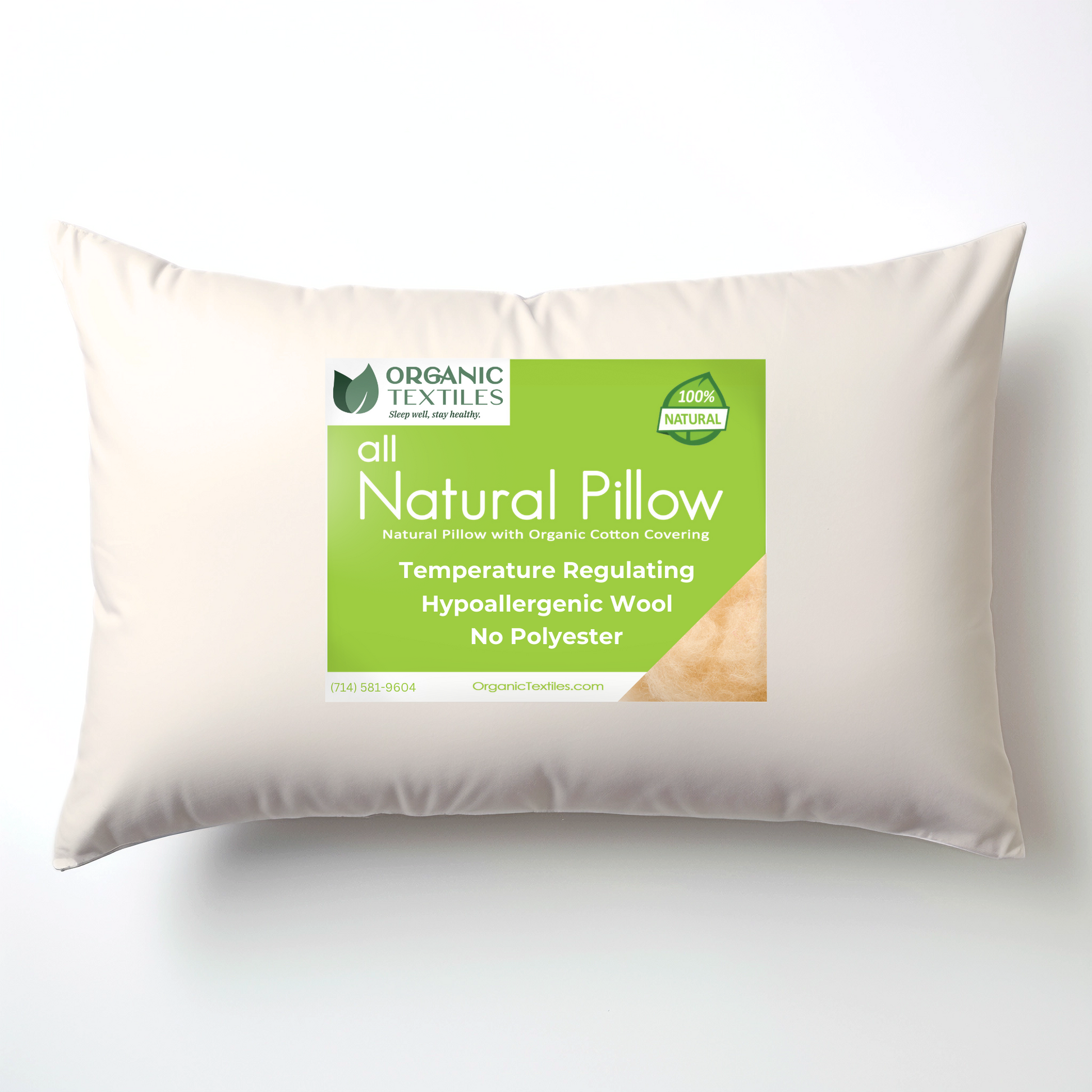 All Natural Wool Filled Pillow