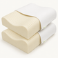 100% Organic Latex Contour Pillow for Back and Side Sleepers and Neck Support/Pain [GOTS & GOLS Certified]