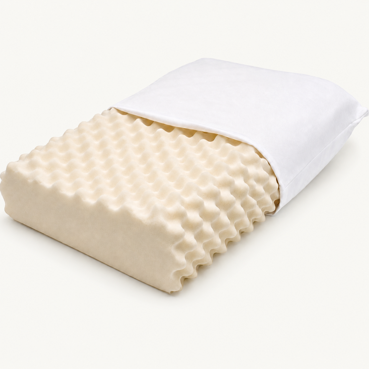 100% Organic Latex Contour Pillow for Back and Side Sleepers and Neck Support/Pain [GOTS & GOLS Certified]