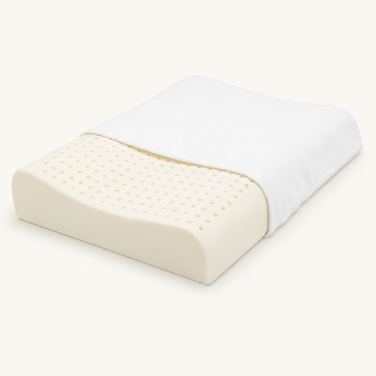 100% Organic Latex Contour Pillow for Back and Side Sleepers and Neck Support/Pain [GOTS & GOLS Certified]