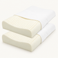 100% Organic Latex Contour Pillow for Back and Side Sleepers and Neck Support/Pain [GOTS & GOLS Certified]