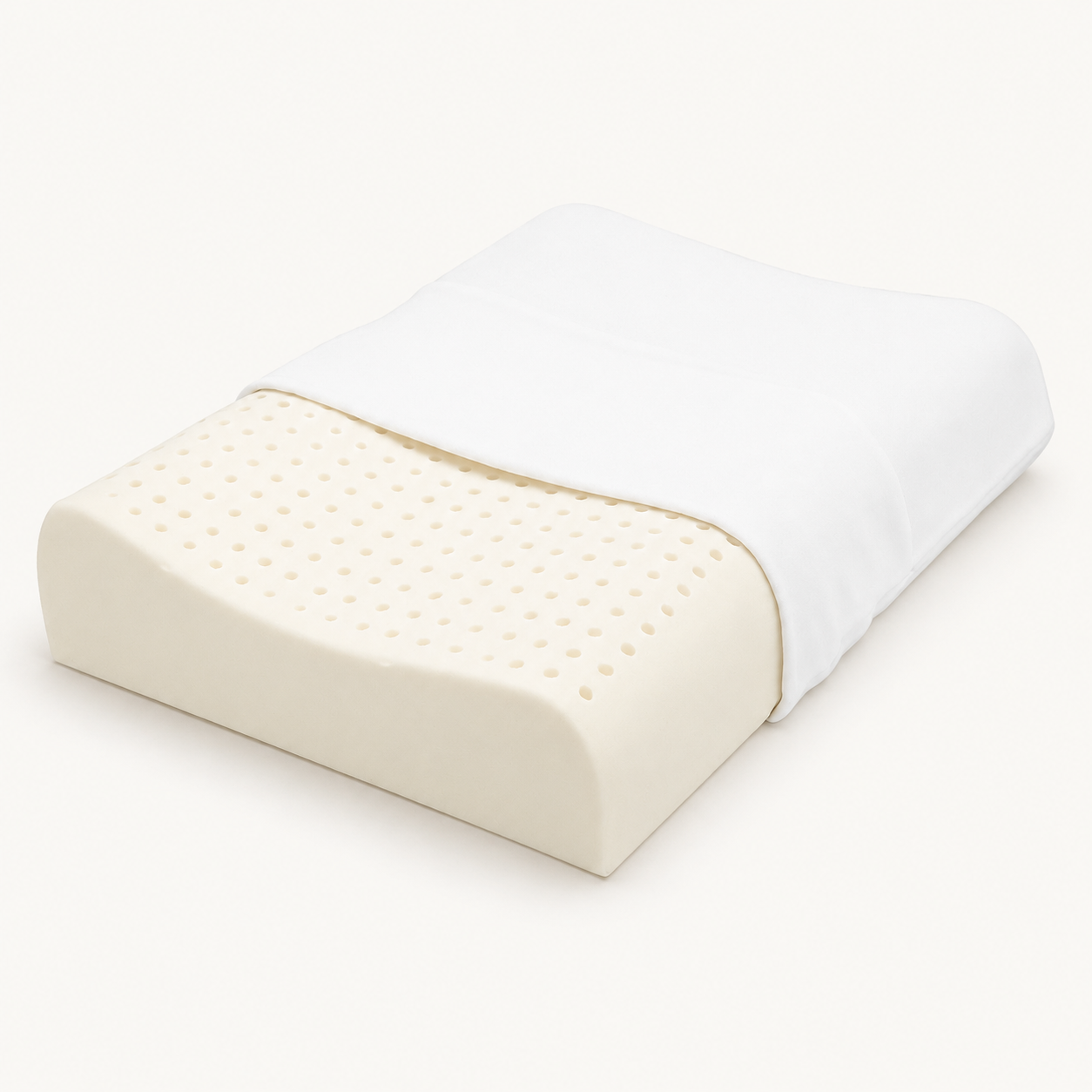 100% Organic Latex Contour Pillow for Back and Side Sleepers and Neck Support/Pain [GOTS & GOLS Certified]