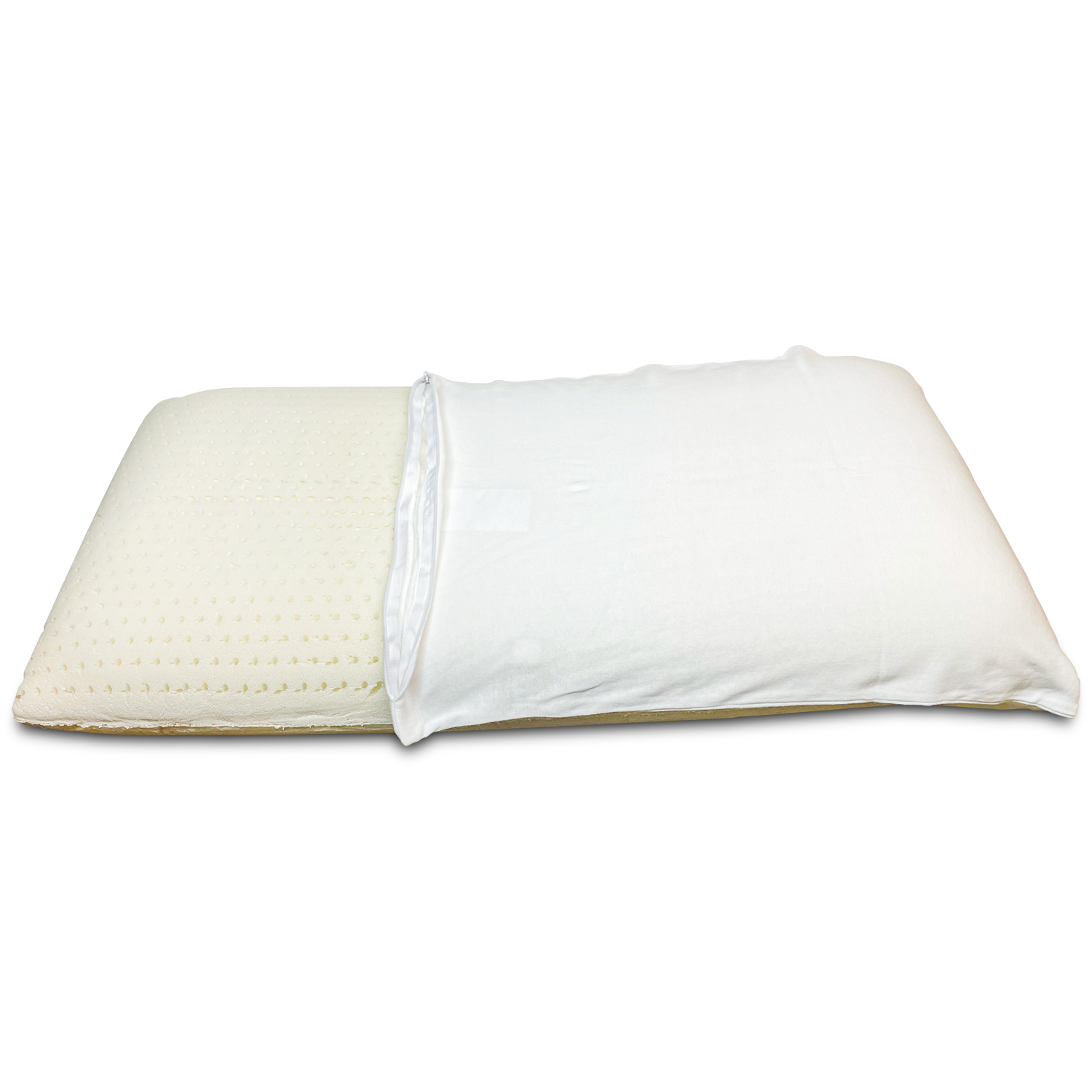 DS 100% Natural Talalay Pillow with Zippered Organic Cotton Cover - Organic Textiles